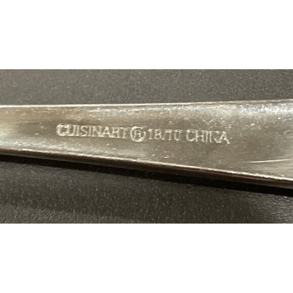 Cuisinart Richfield 18/10 Stainless Steel Flatware Oval Soup Spoons Set Of 5 - Picture 3 of 4